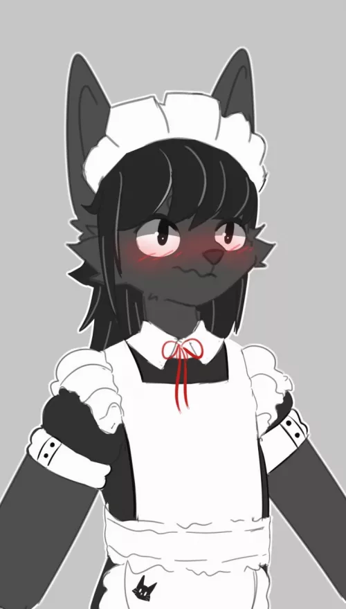 Fox Maid (Art by me @Jax_Collie) by Frizzeldz