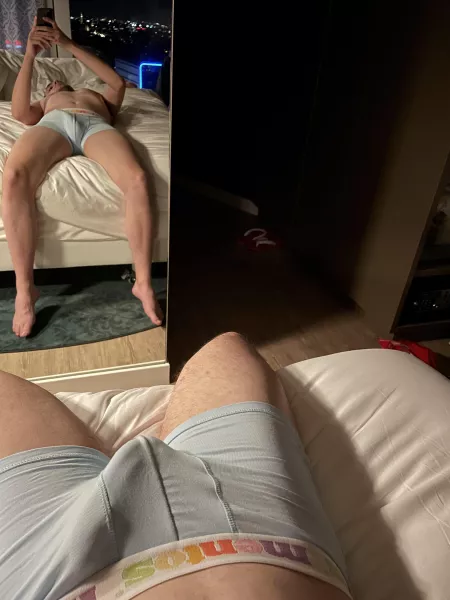 fresh and bored in my hotel room by ohjoshzz