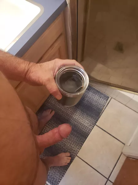 Fresh out of shower cant forget the coffee. by mart_topper