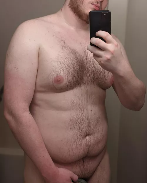 Fresh out of the shower by JustaMinotaur