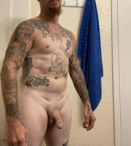 Freshly shaved 45 year old dad bod by Sketchpad1976