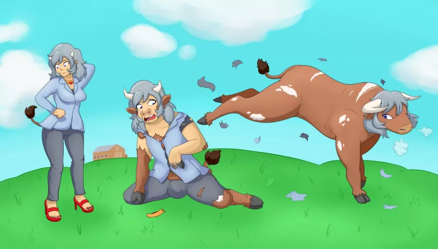 From Catherine to Cattle [F Human -> M Bull/Cow, TGTF/FTM] by Cloney by notmma