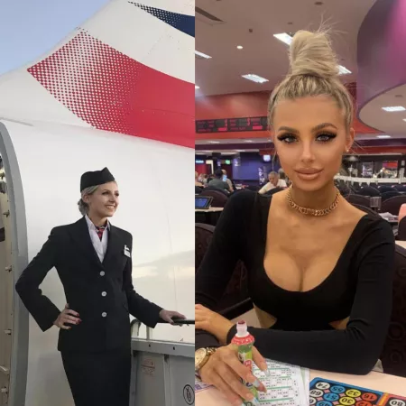 From cute flight attendant, to unrecognizable plastic doll! Fantastic! by MickelsonMan