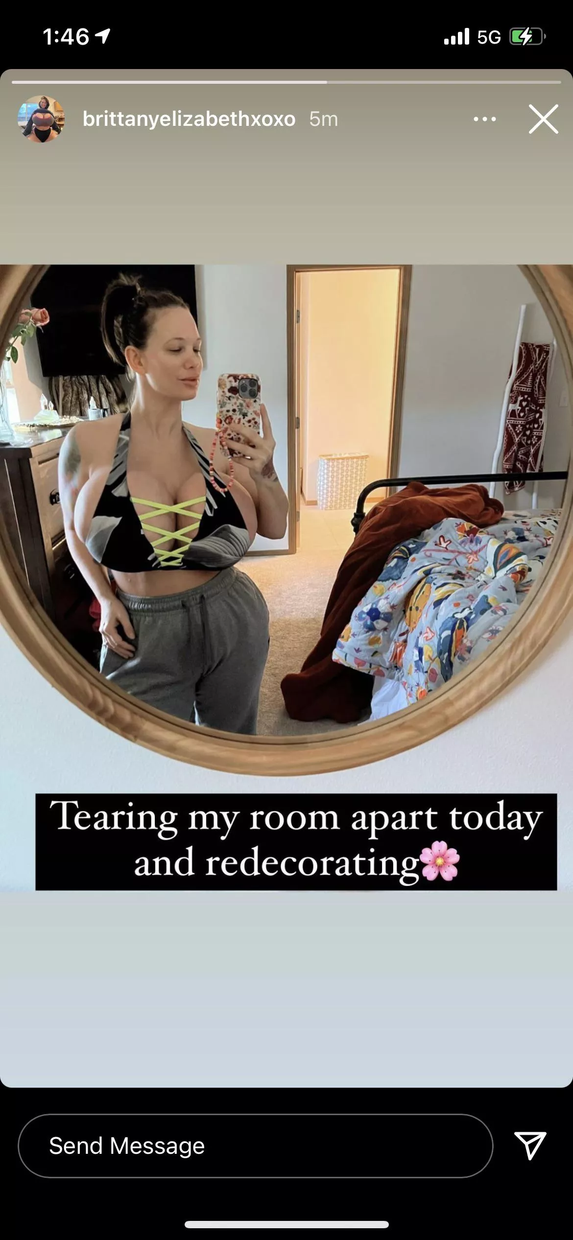 From her story today posted by Bootyywarrior69