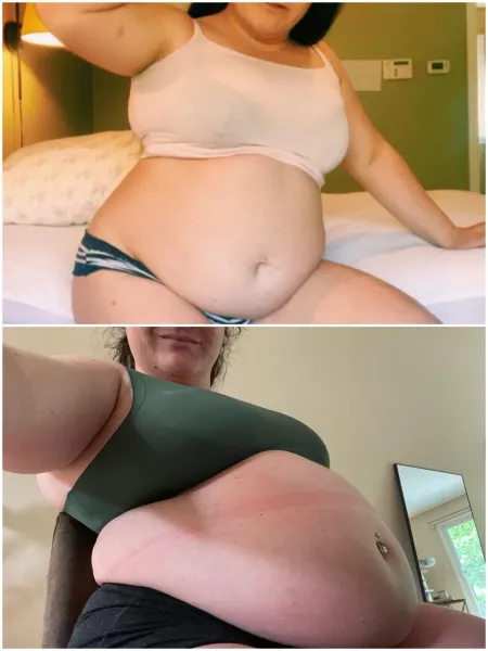 From my early gain days till now. Look at how big that gut has grown 😍😍 by curvagecaseyBBW