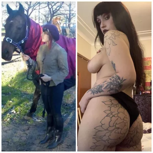 From riding horses to riding cocks - 12 year difference by 1ssuezsg