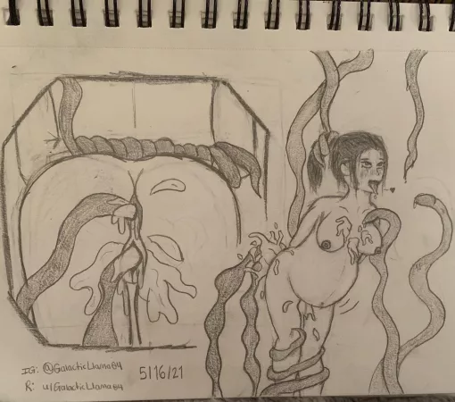 [F/T] Hello everyone! This is my first NSFW art and I could use some criticism~ [Original Content] by GalacticLlama04