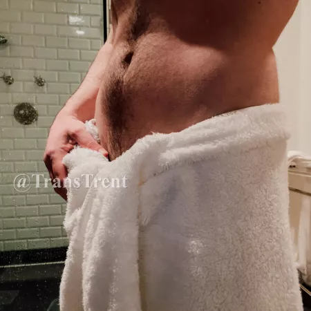 FTM post shower button love ❤️ by TransTrent