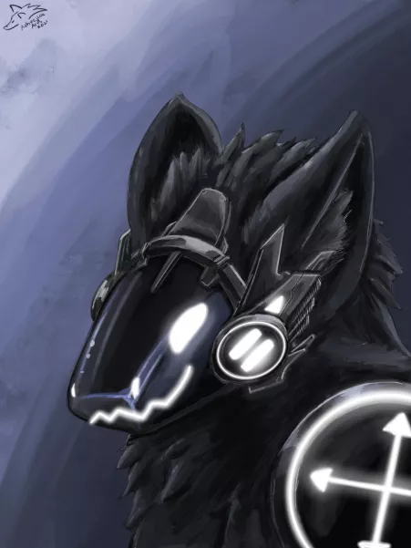 Fun little protogen I drew by Ashvejlou