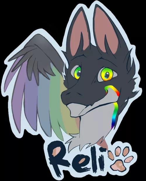 Fur badge [art by me] character isn't mine. by Couch_Lemon4198