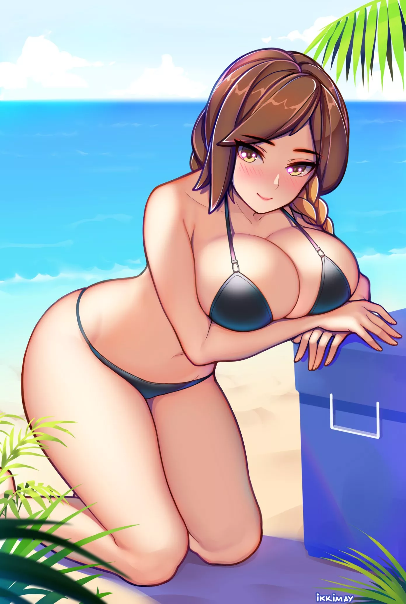 Furia goes to the beach in a very small bikini (Ikkimay) posted by gifsundgirls