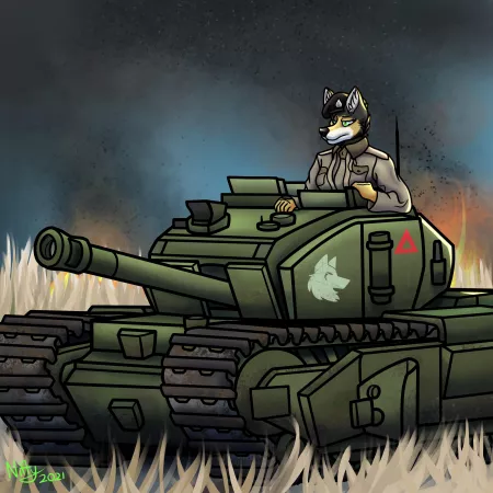 Furry on a tank! by NiftyNight
