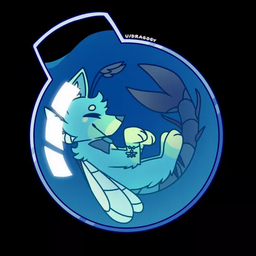 fursona in a bottle, what will he do? - art by me by dragogy