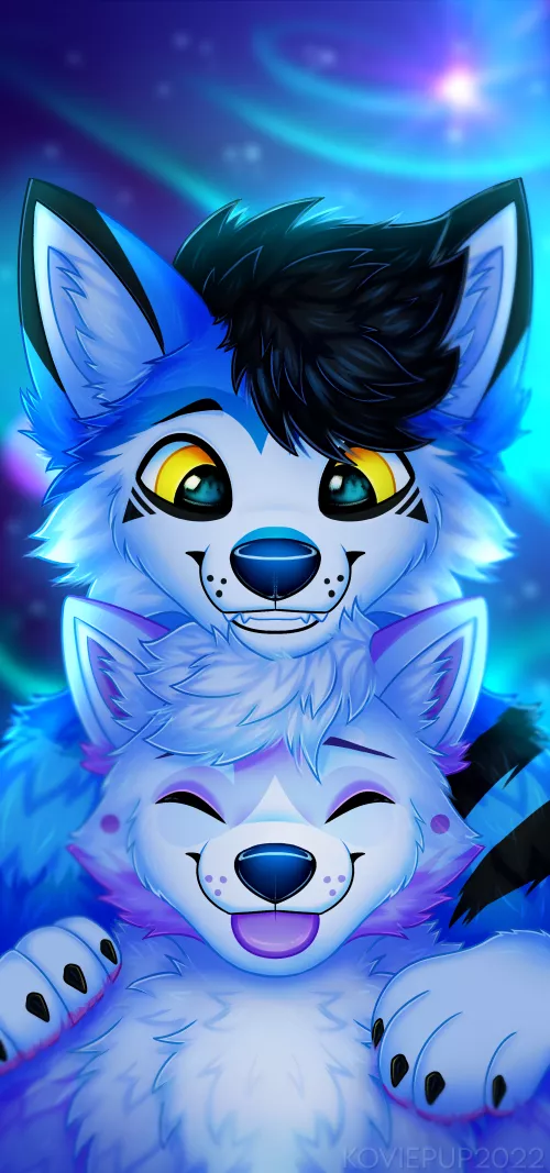 Galaxy Pups by me (KoviePup) by Kovied