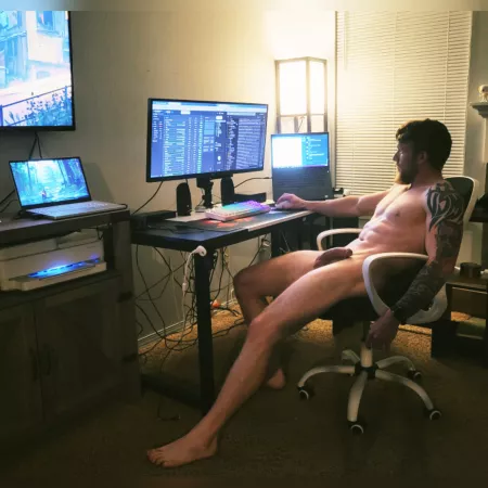 Gaming/work from home setup. No zoom calls required. by stardew0631