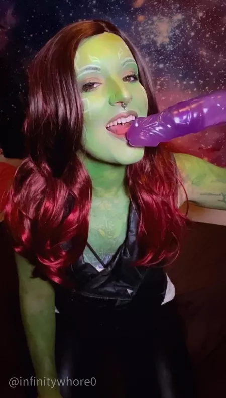 Gamora from Guardians of the Galaxy wears a lot of leather, thankfully 🥵 by InfinityWhore0