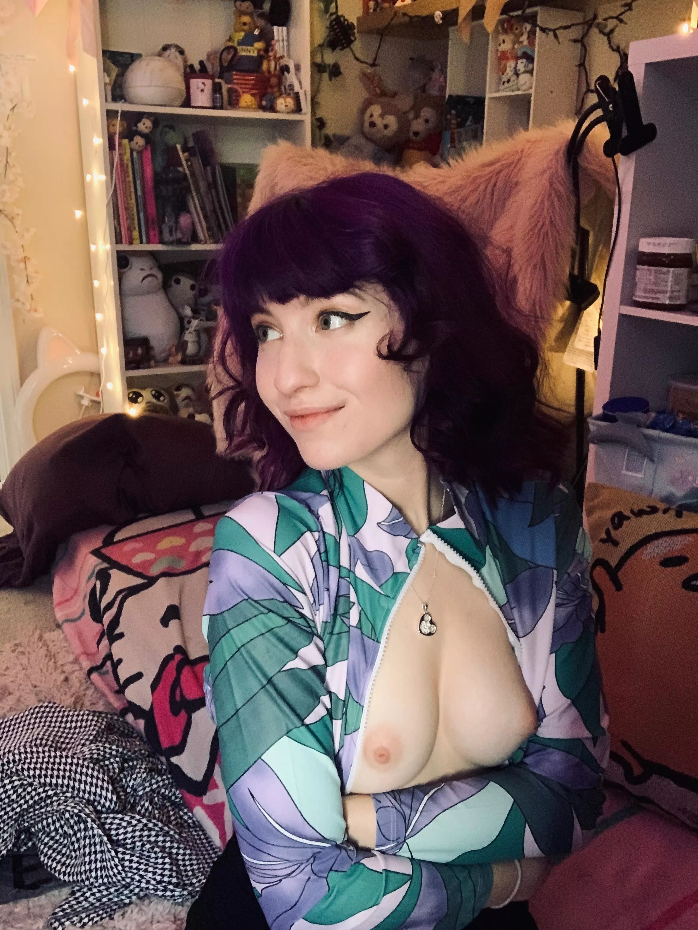 Gave myself bangs 😆💜 posted by kawaiiikitty