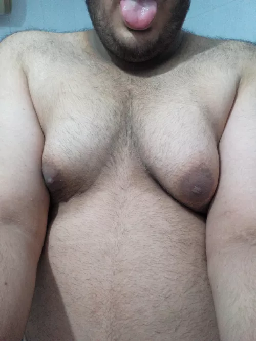 Gay chub from India 🇮🇳, would love serve your cock as you fondle my moobs. by filterkofijunki
