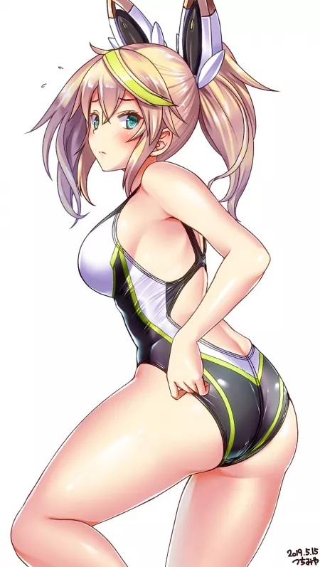 Gene Tight Swimsuit (Tsuchimiya) [Phantasy Star Online] by sequence_string