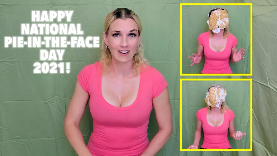 genevieve looking SO hawt in pink b4 getting pied good! by wam_fan_man