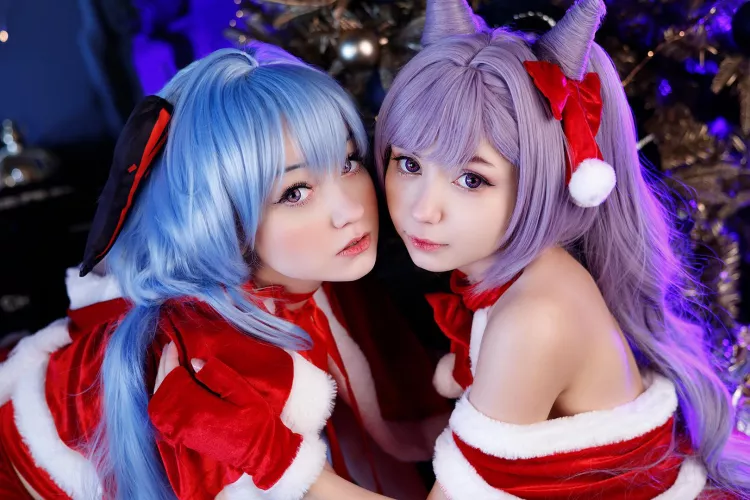 Genshin_impact Ganyu and Keqing by shorinya and mashiro_m ❤️ by shorinya