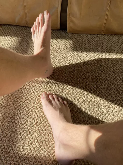 Get on your hands and knees and kiss these beautiful feet. by BlondeBoyFoot