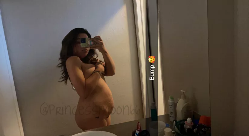 Get pics like this daily on my private snap 🥰💕 Be the first to know how many babies are in my belly 😛 by Milkymooon66