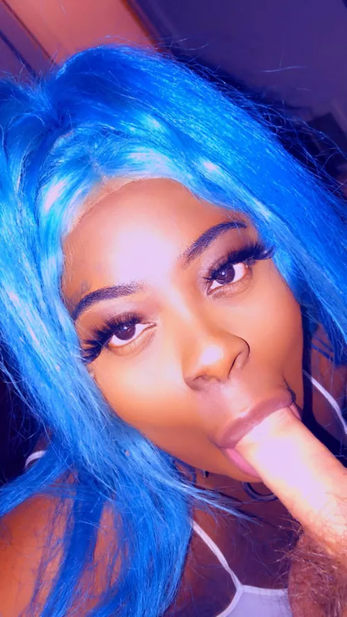 Get you a black chick. 😈 We look good with cock in our mouths. 🍌😋 by darkbeautyxo_