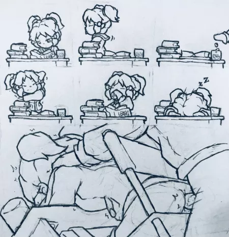 Getting a lil bit sleepy... (Bethpost) by MrLinThePencilGuy