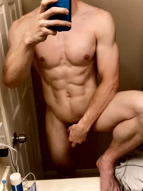 Getting a little stretch in after leg day 🦵 by OF-BrokeTwunk