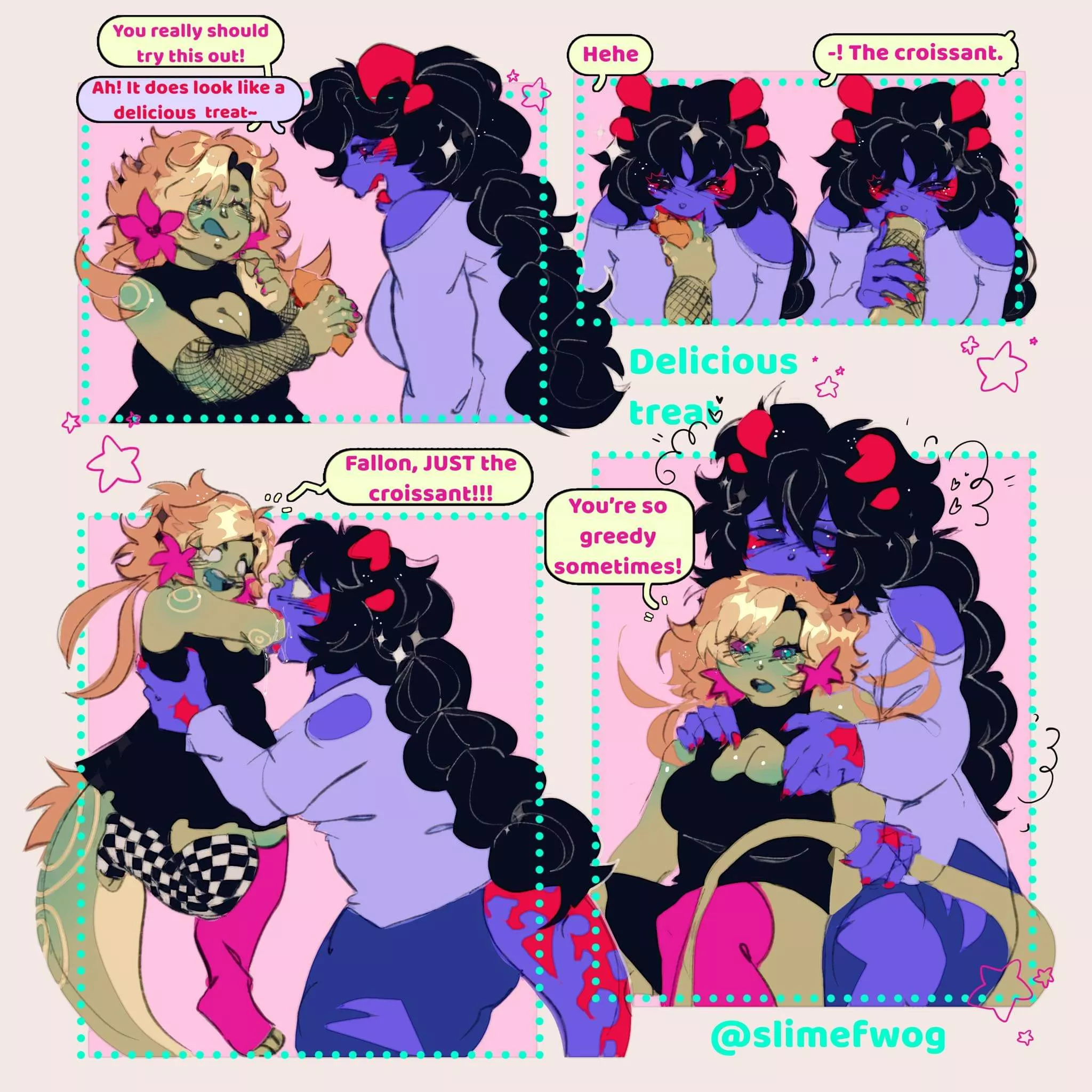 Getting carried away >:/ [F/F] [Unwilling] [Unsuccessful] Art by me posted by SlimeFwog