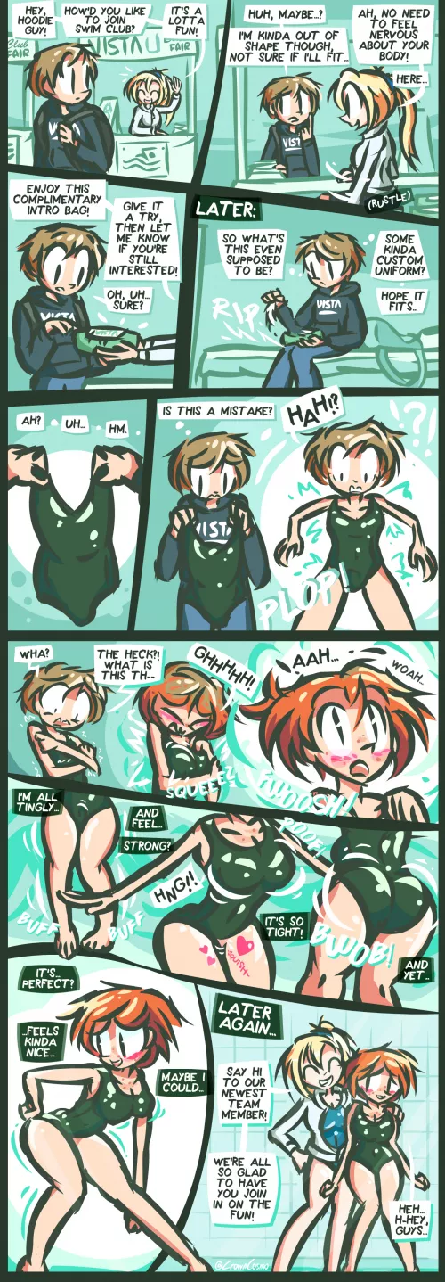 Getting into Shape! (MTF Swimsuit TG) by CrownCosmo by CrownCosmo