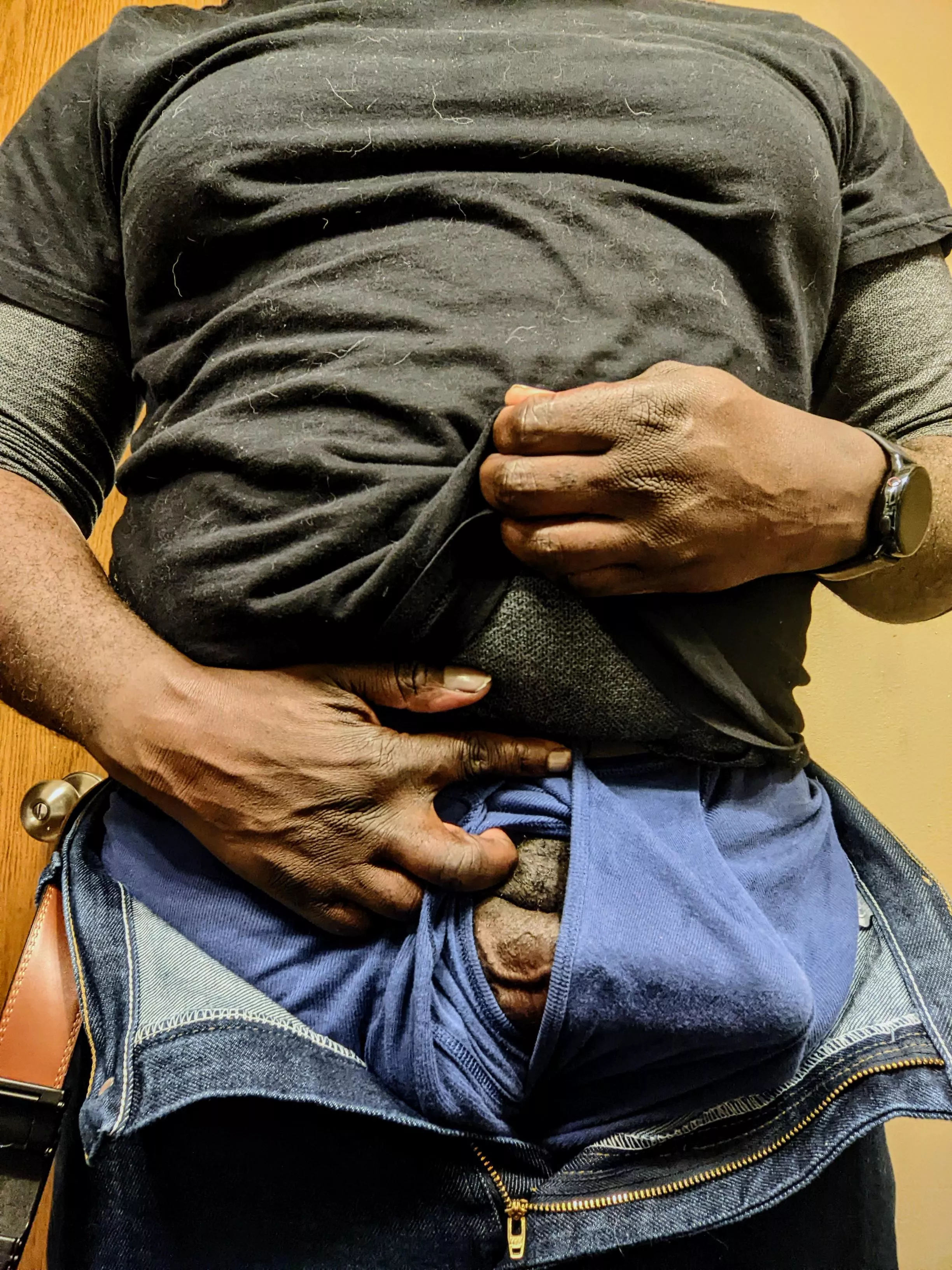 Getting off...of work 😏 posted by Electric-Black-Sheep