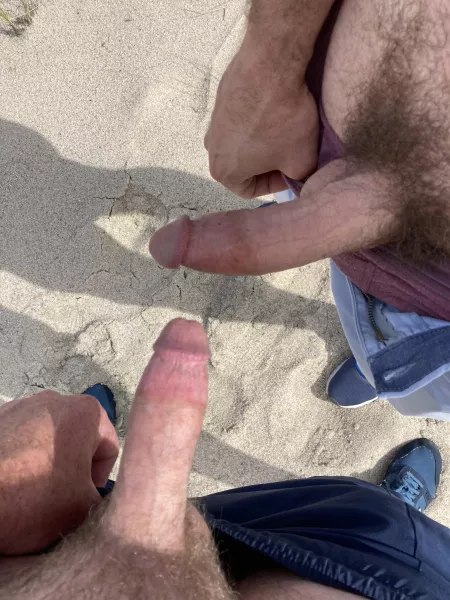 Getting some sun at the beach with my bro 😎 by AandEbrotime