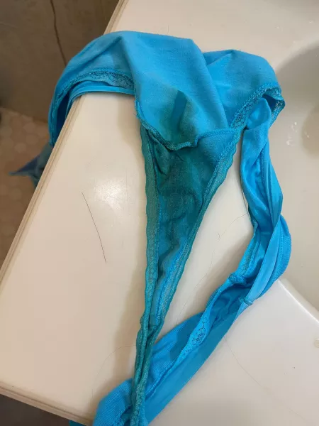 gf panties day 6 of wearing. she's wearing it 2 more days after tonight by throwaway92396