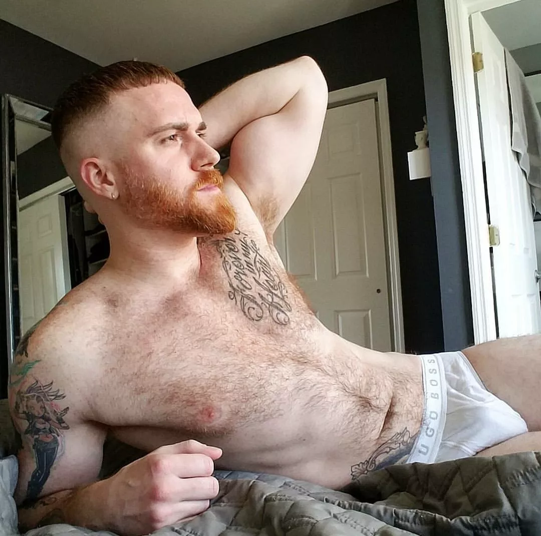 Ginger Laying in Bed posted by menareamazing