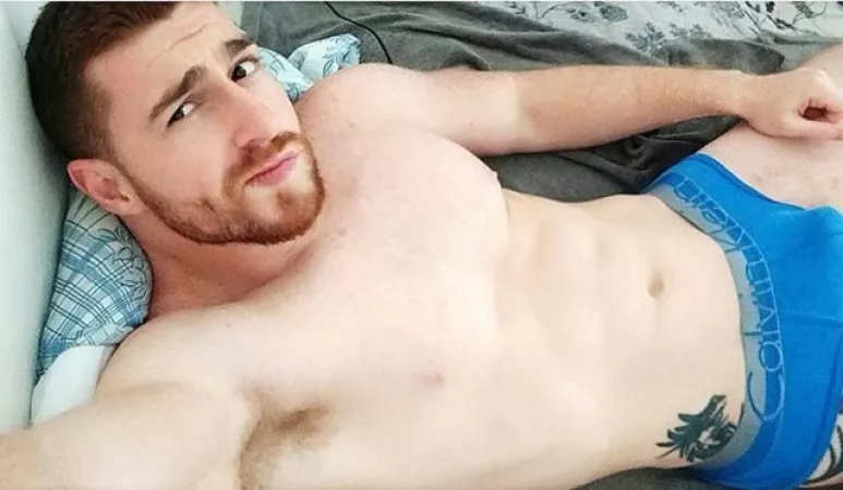 Ginger Laying in Bed (X-Post /r/meninbed) by menareamazing