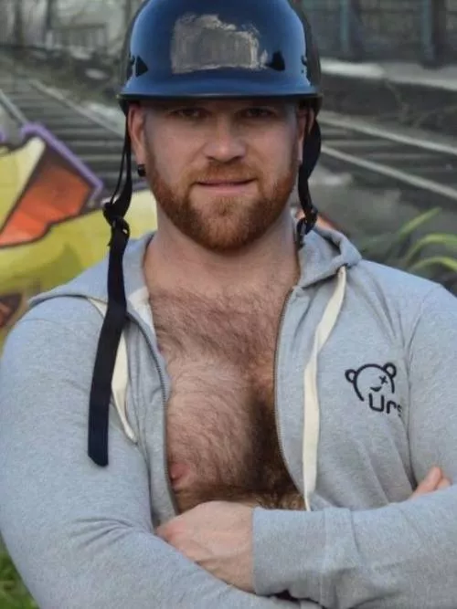 Ginger with a helmut on posted by menareamazing