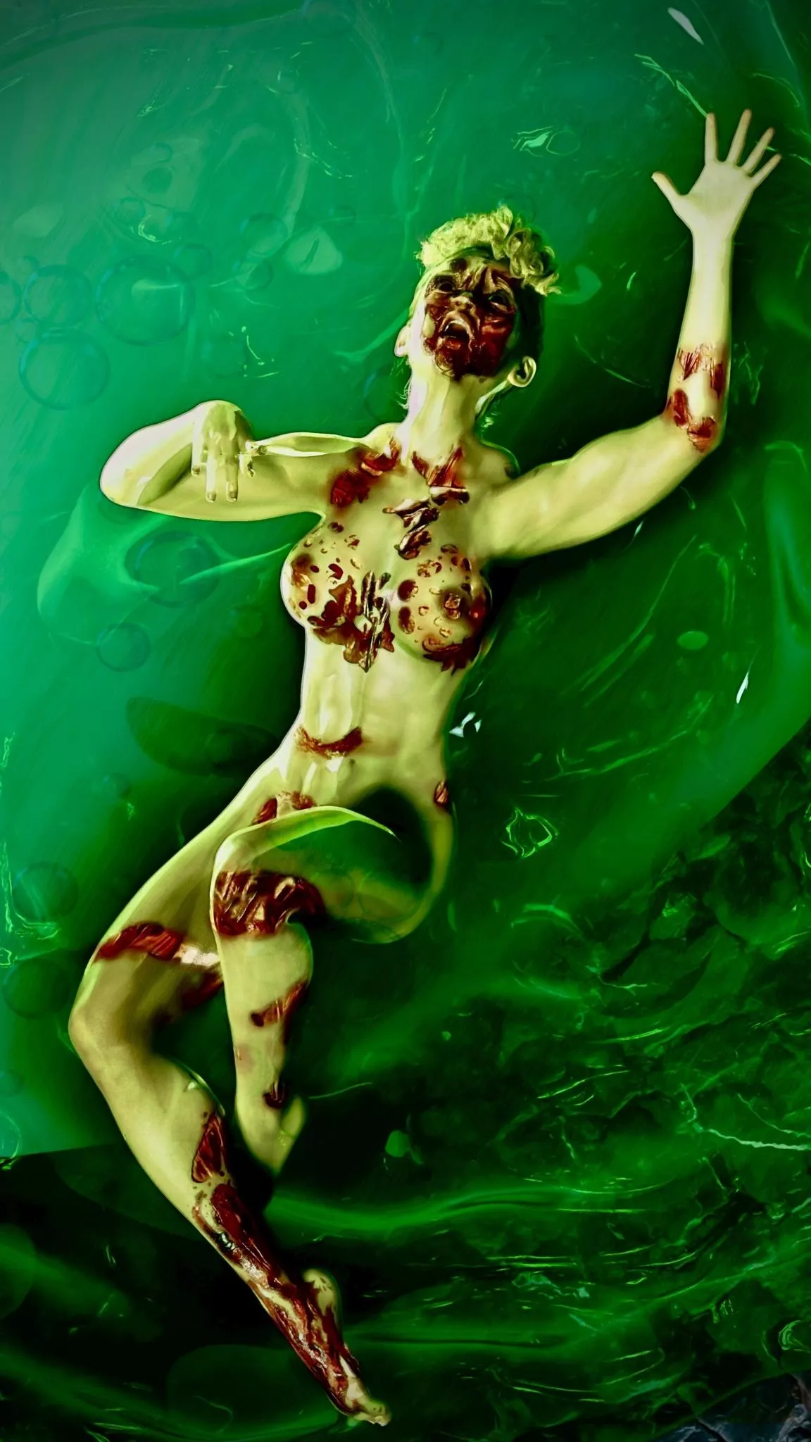 Girl being eaten by a blob posted by CauntTiddles