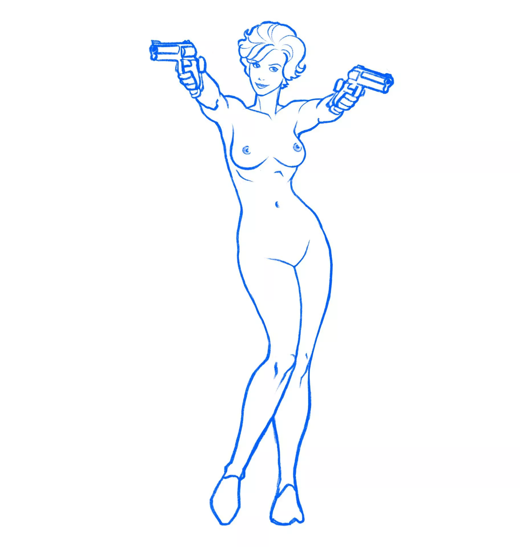 ‘Girl with Guns’, Me, Digital, 2020 posted by Leadjockey
