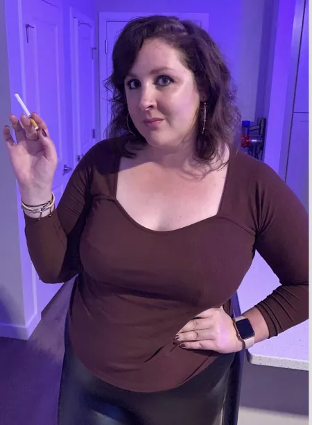 Girls’ night at a bar that allows smoking… wish u could be there? Lol by littlebird-fastheart