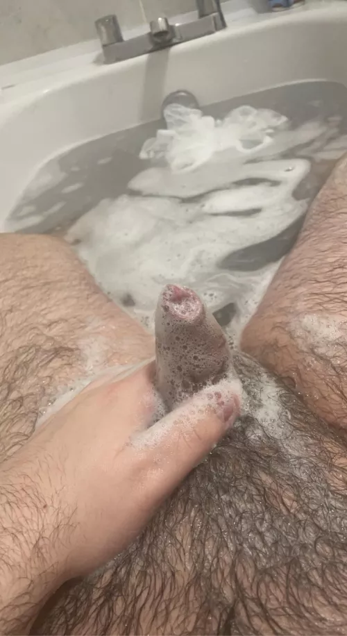 give my small soapy cock a finger job? by amazinglysmall