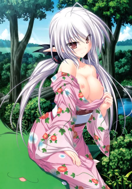 Giving A Peak Under Her Kimono by shinjinian