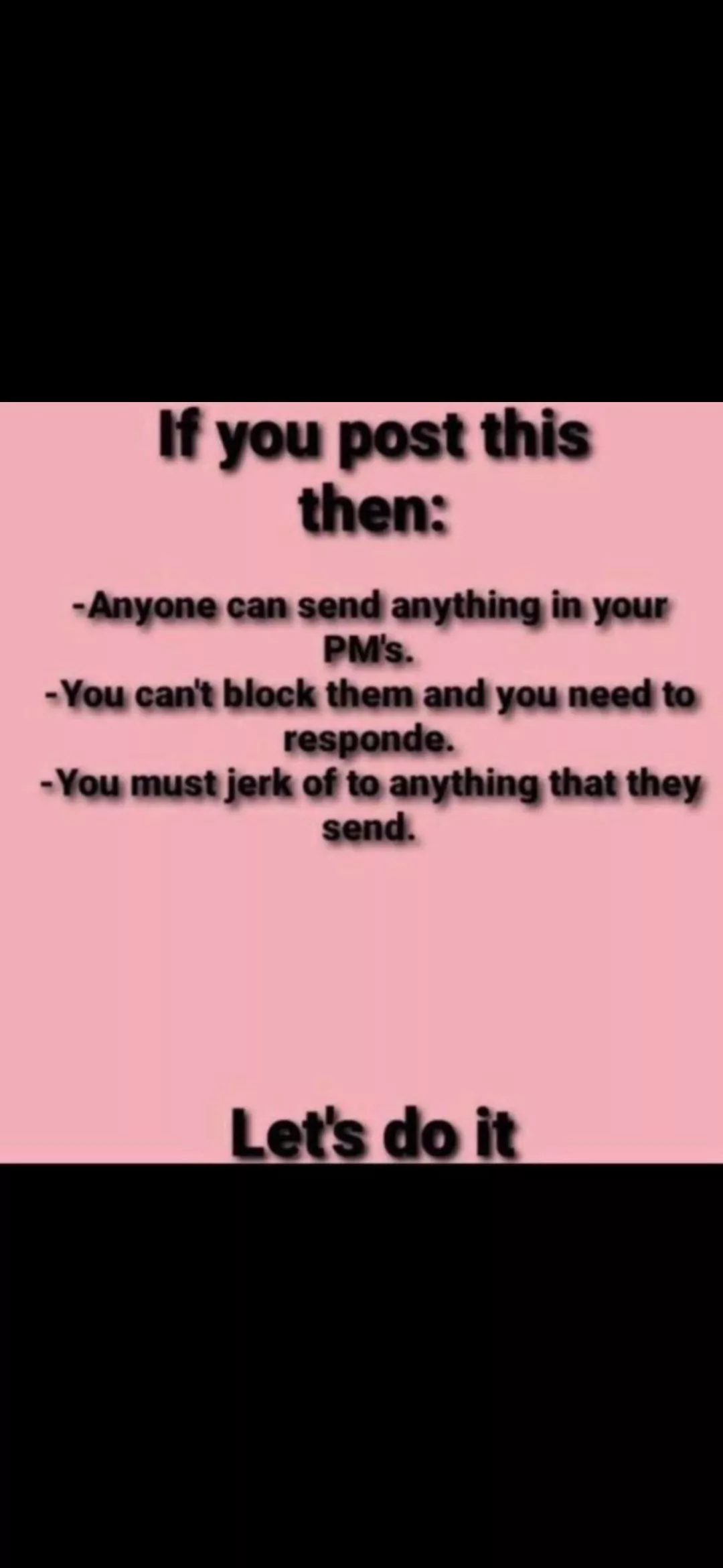 Go for it posted by SnoozySammy