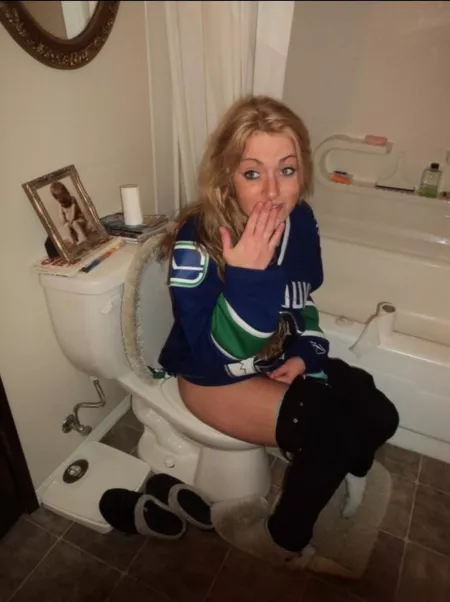 Go Vancouver with blue panties. by peeing-girl-lover