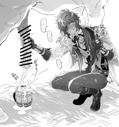 [godwkgodwk] Kaeya is practicing horsecocks by JCFedez