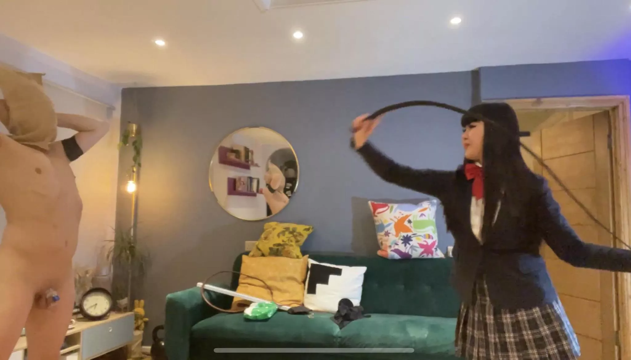 Gogo from Kill Bill whipping a guy. Because why not being kinky and silly at the same time, right? From: https://www.clips4sale.com/studio/198971/25878117/whipped-by-gogo-yibari-mistress-patricia-wilder-holes posted by WilderHoles