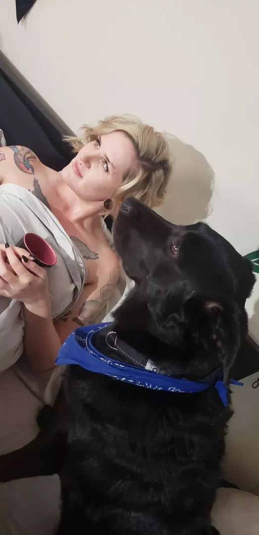 Good morning coffee with the puppo ♡ posted by Killwaiii