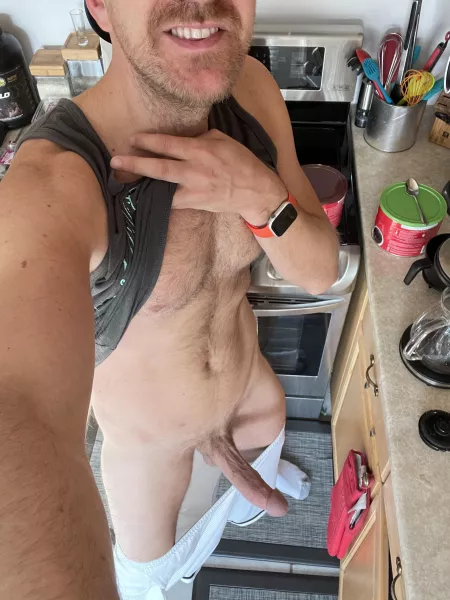 Good morning I’m hard AF making coffee :). How do you take it? by gay_suburbia