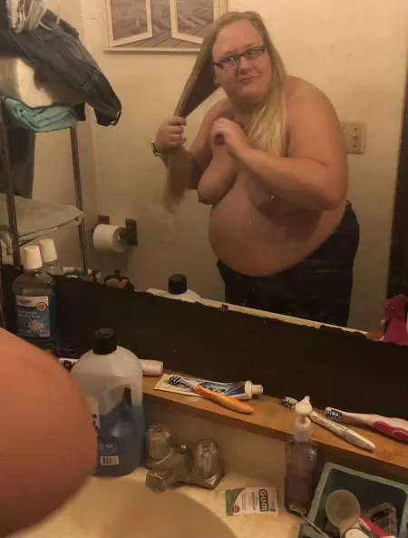 Good morning my lovelies. Don’t mind me, just getting ready for work. by BrandiandherMaster